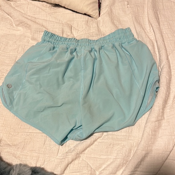 Hottie hot icing blue lululemon shorts!! Color not sold anymore. - Picture 2 of 3
